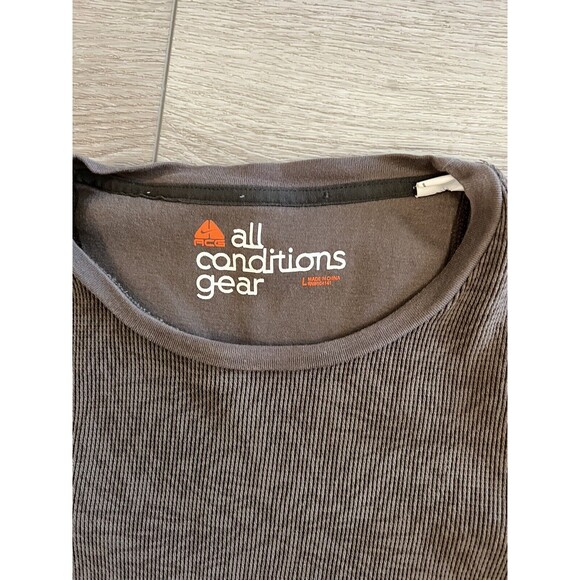 Vintage Nike ACG Base Layer Shirt Top Womens Large Brown Gorpcore - Picture 2 of 7